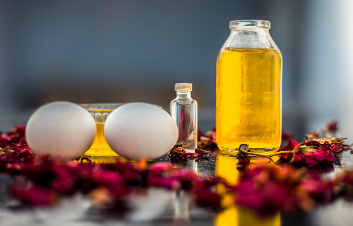 egg and vegetable oils for hair mask