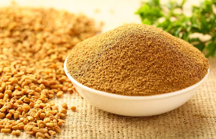 Fenugreek powder for dry shampoo