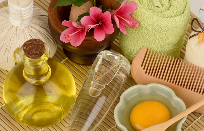 Olive oil and egg hair mask for hair health