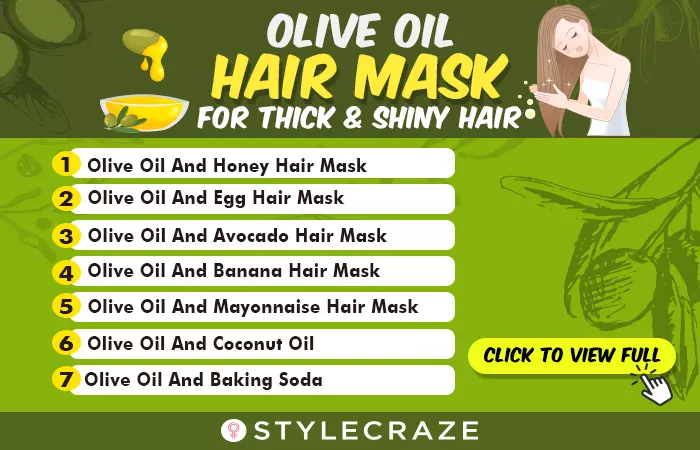 Seven olive oil hair masks for thick and shiny hair