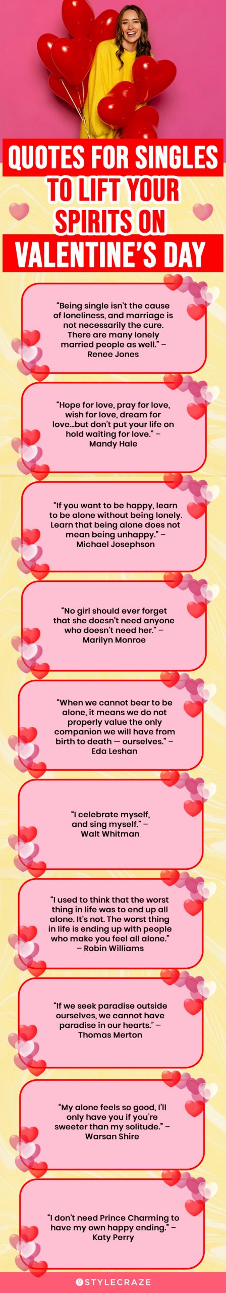 quotes for singles to lift your spirits on valentine’s day (infographic)