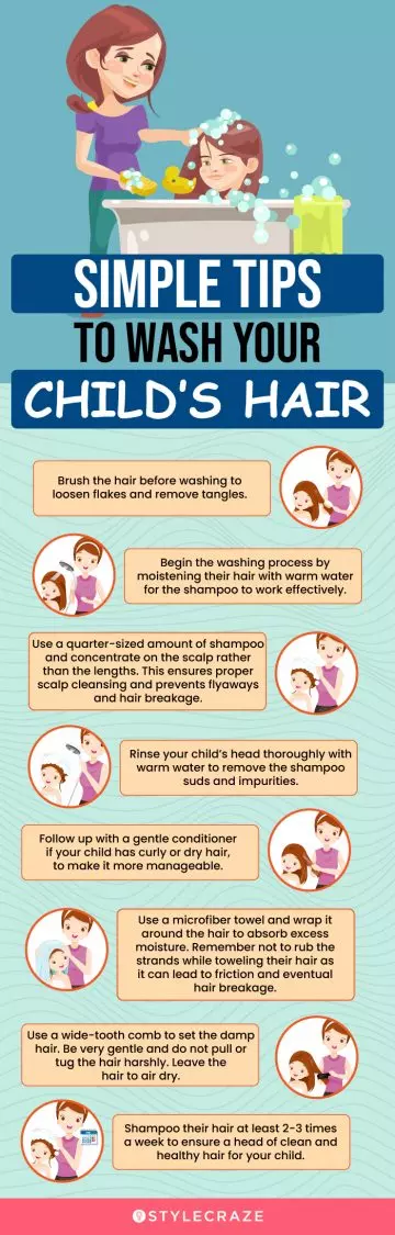Simple Tips To Wash Your Children’s Hair (infographic)