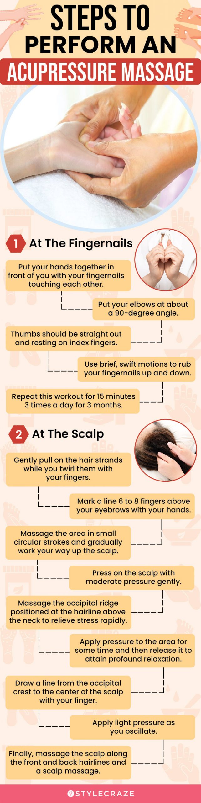 steps to perform an acupressure massage [infographic]