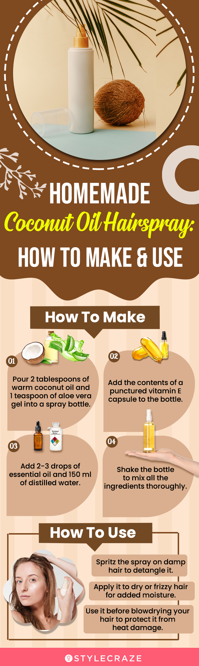 the complete guide to coconut oil hairspray (infographic)