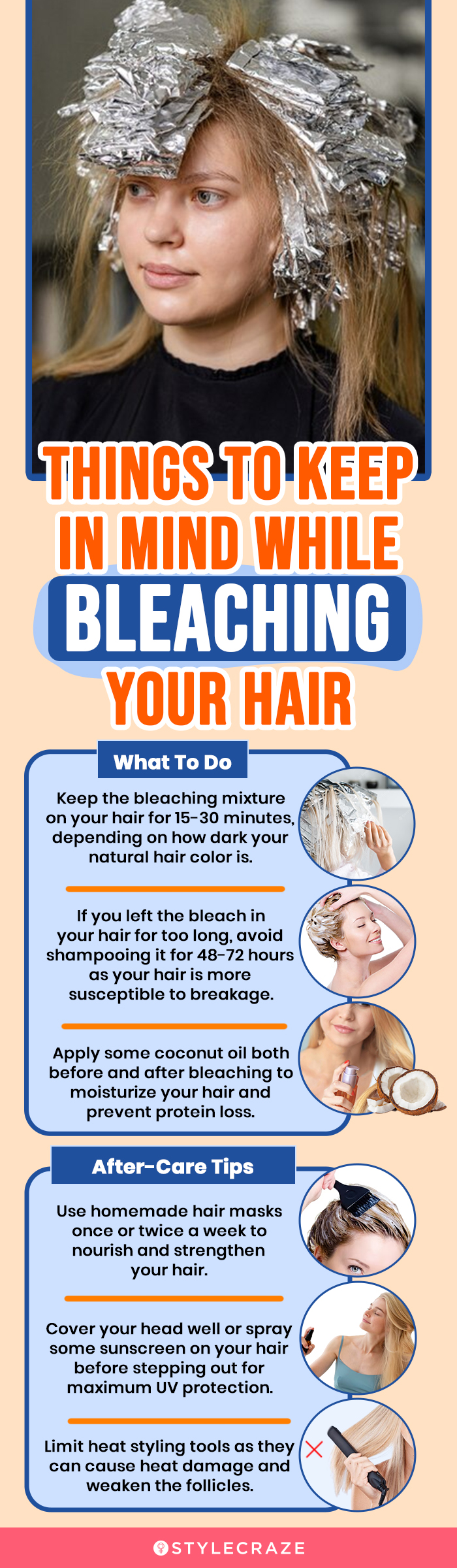 things to keep in mind while bleaching your hair (infographic)