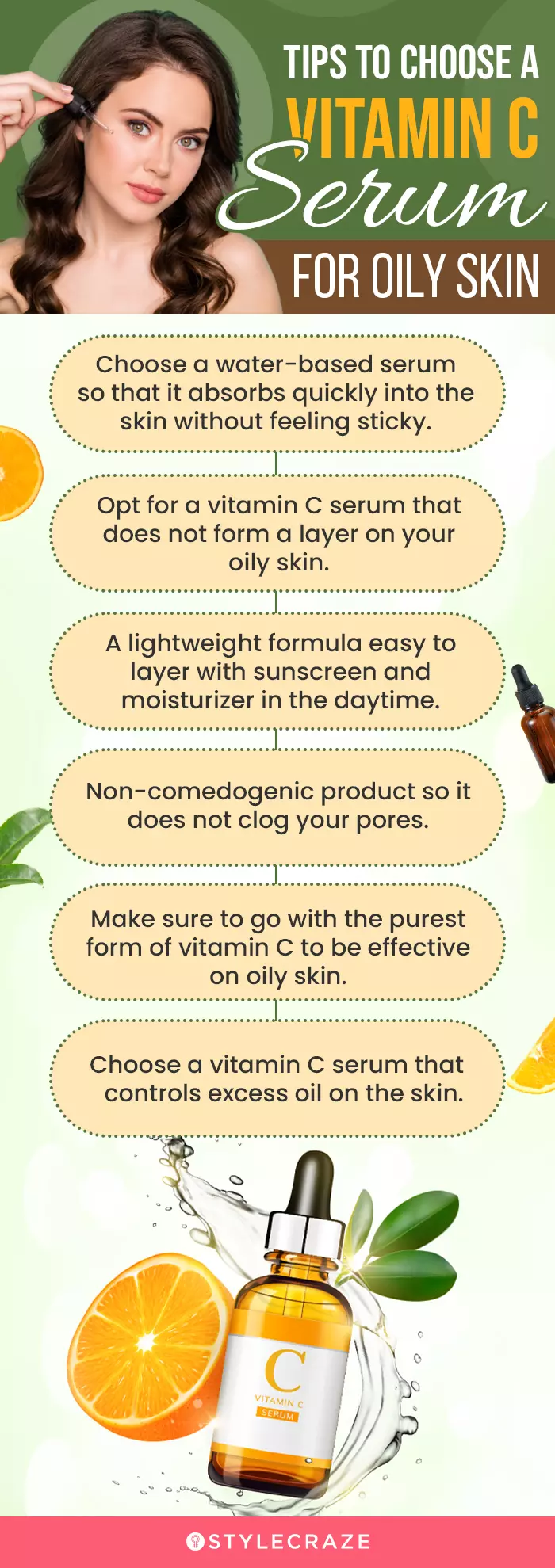 Tips To Choose A Vitamin C Serum For Oily Skin (infographic)