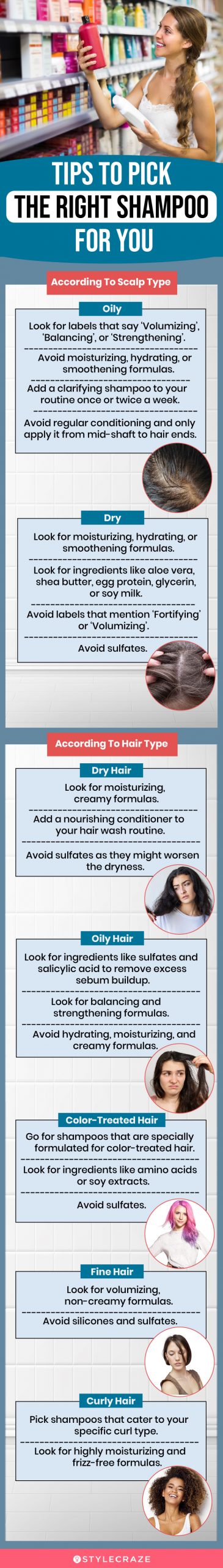 tips to pick the right shampoo for you (infographic)