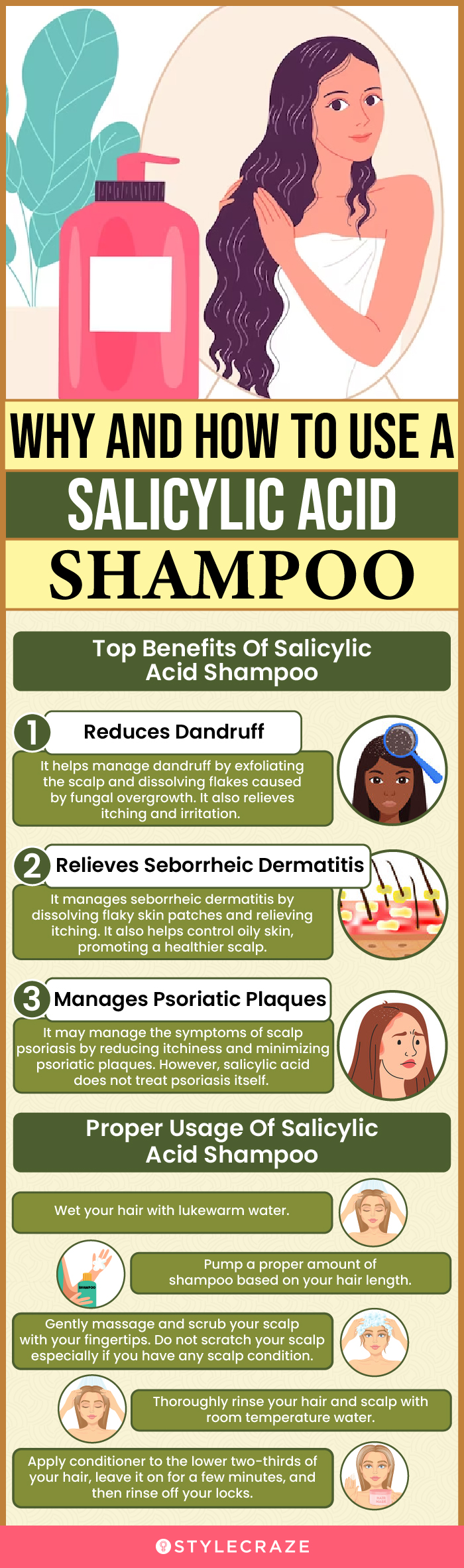why and how to use a salicylic acid shampoo(infographic)