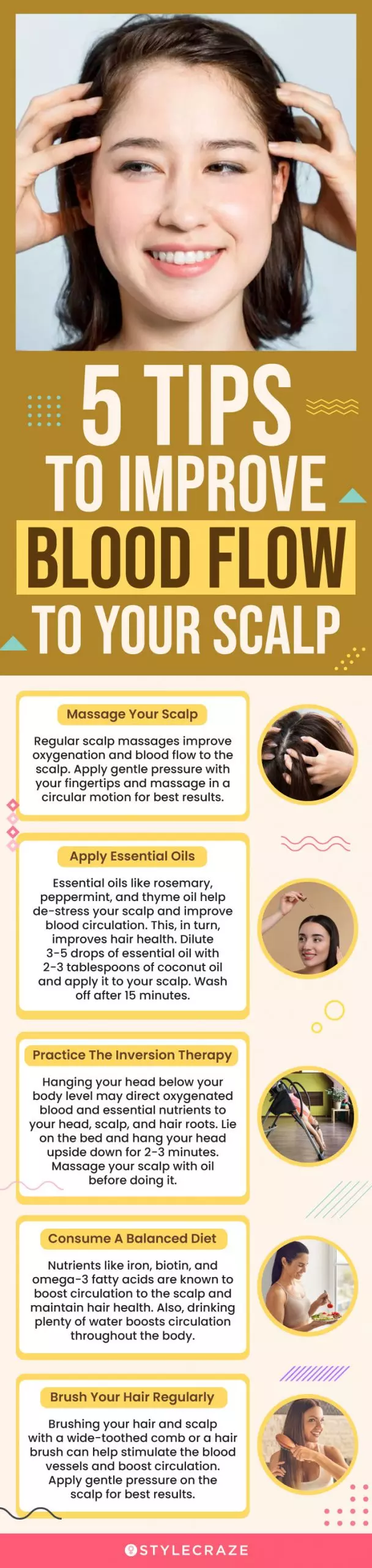 5 tips to improve blood flow to your scalp (infographic)