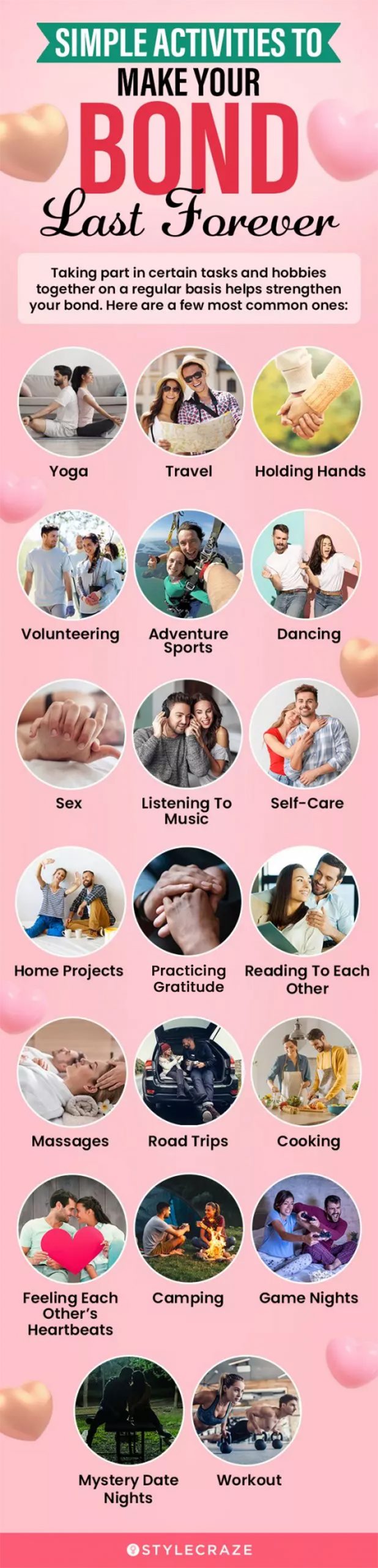 simple activities to make your bond last forever (infographic)