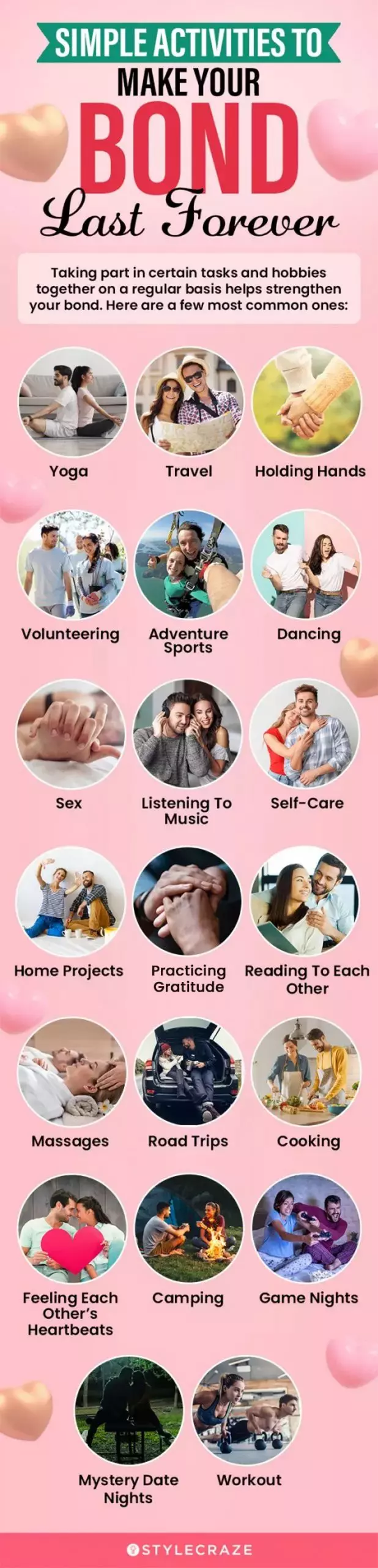 simple activities to make your bond last forever (infographic)