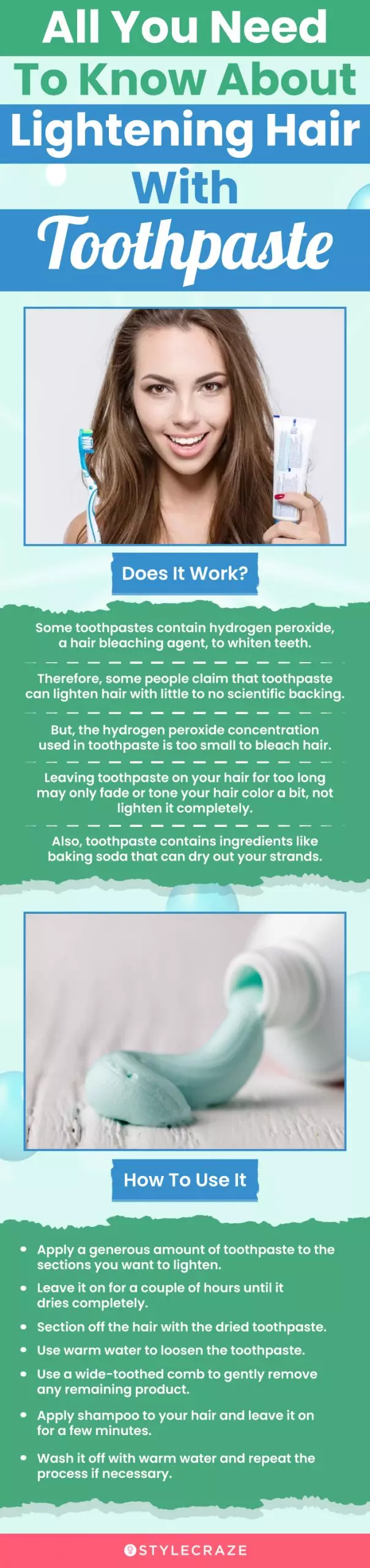 all you need to know about lightening hair with toothpaste (infographic)