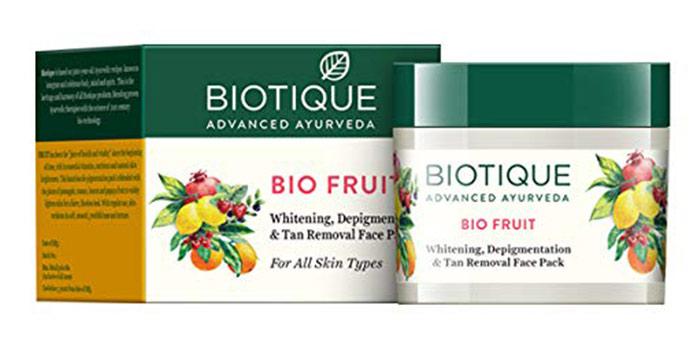 BIOTIQUE Bio Fruit Whitening. Depigmentation & Tan Removal Face Pack