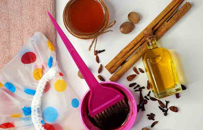 Cinnamon honey and olive oil for hair loss