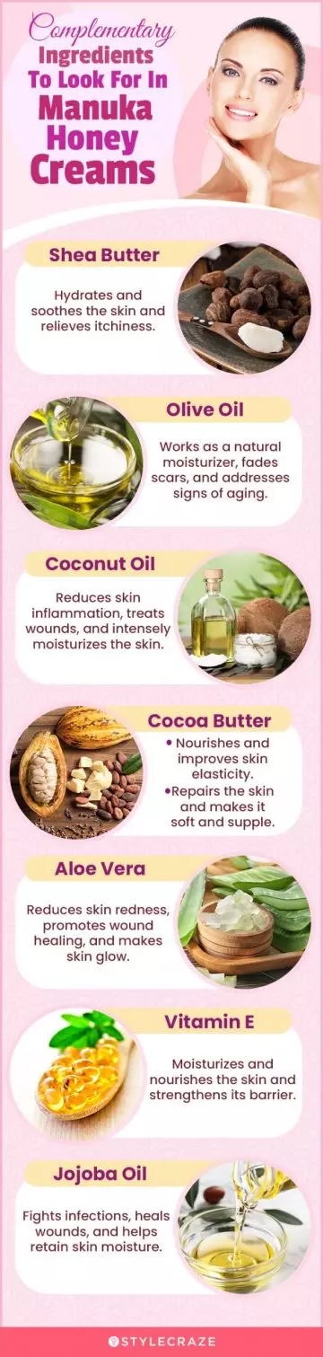 Complementary Ingredients To Look For In Manuka Honey Creams (infographic)