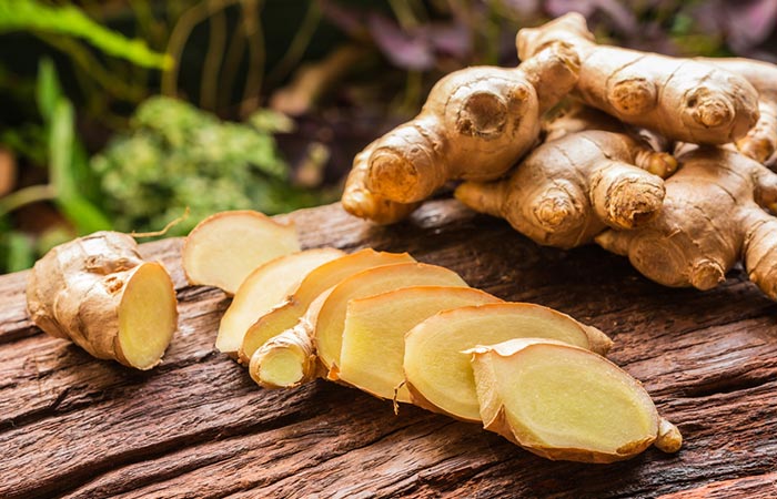 Closeup of ginger for hair growth