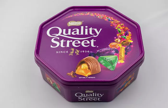 Empty Quality Street Box