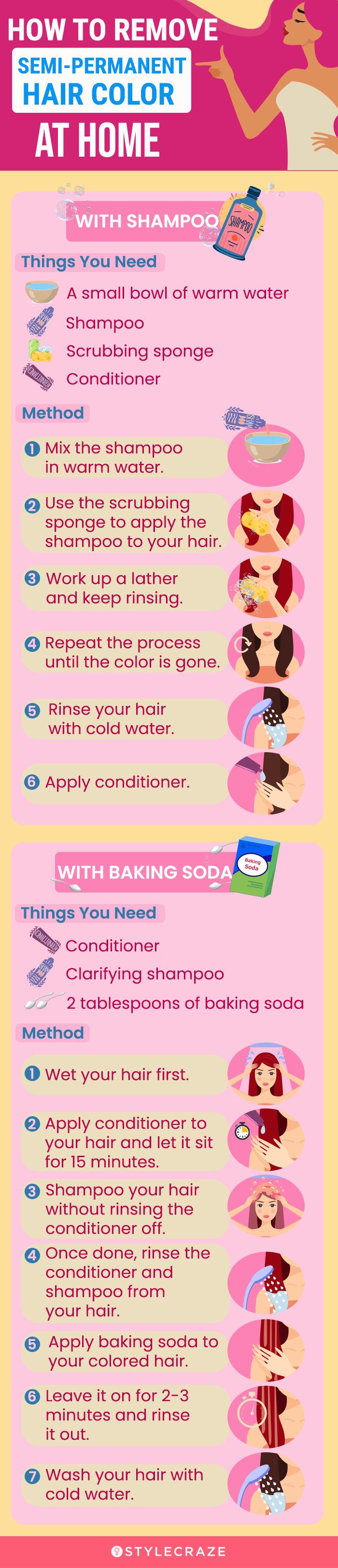how to remove semi permanent hair color at home [infographic]