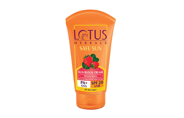 Lotus Herbals Safe Sun Block Cream - Breezy Berry