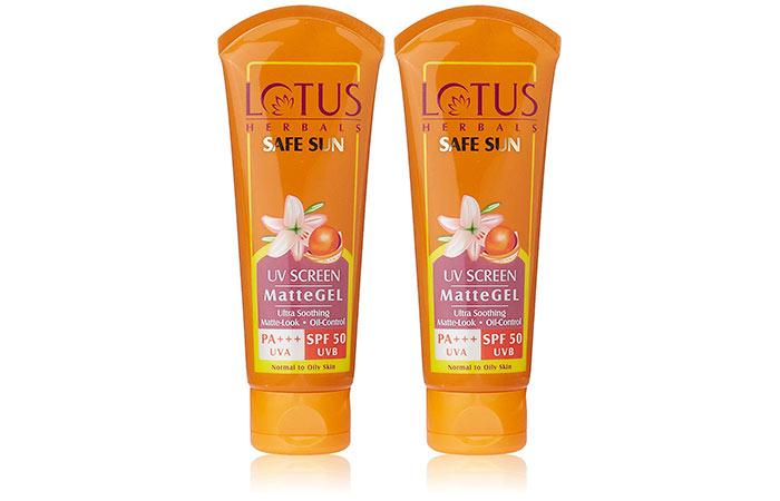 Lotus Herbals Safe Sun UV Screen Matte Gel