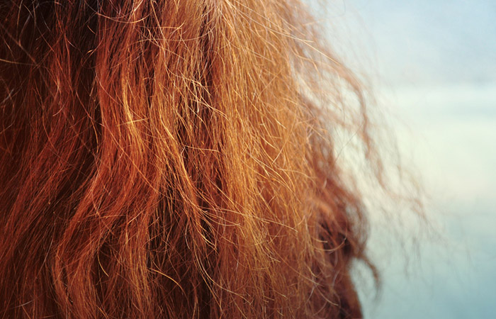 Woman with frizzy hair may benefit from flaxseed gel