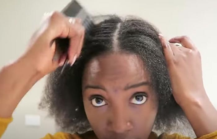 Step 10 to blow dry natural hair