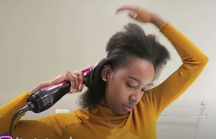 Step 8 to blow dry natural hair