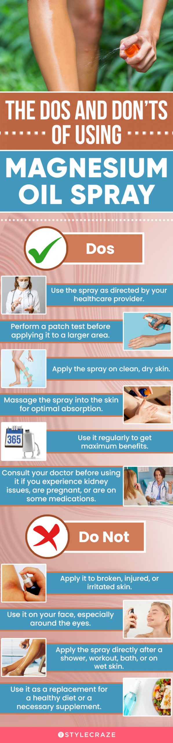 Dos And Dont's Of Magnesium Oil Spray (infographic)