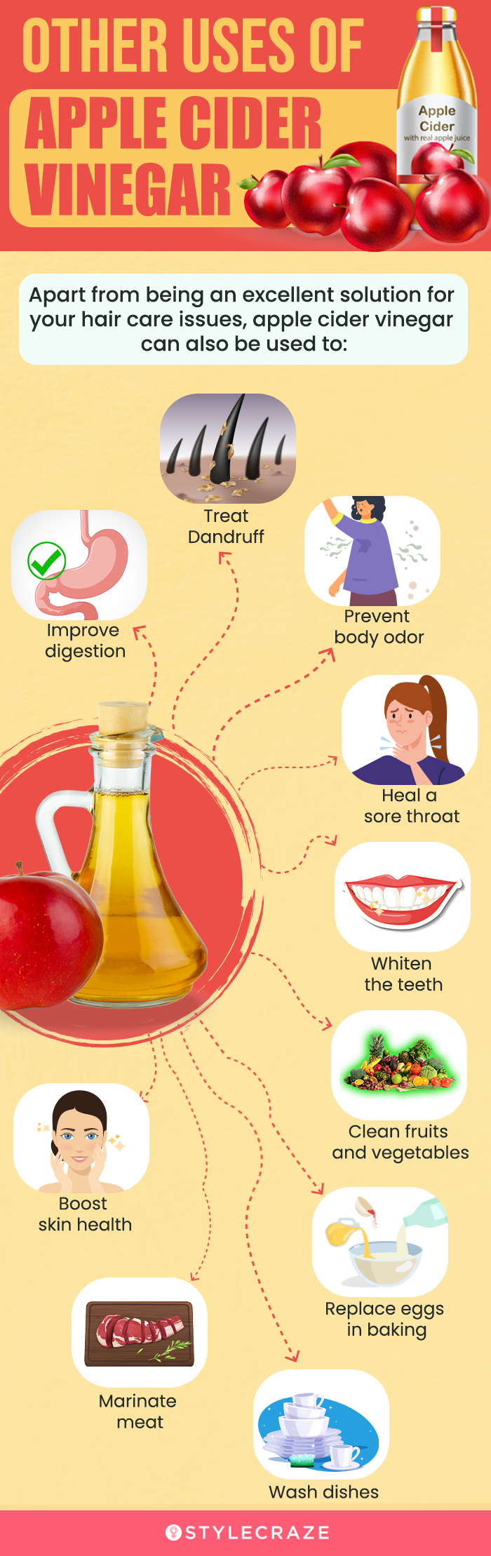 4 Benefits Of Apple Cider Vinegar Hair Rinse And How To Use It