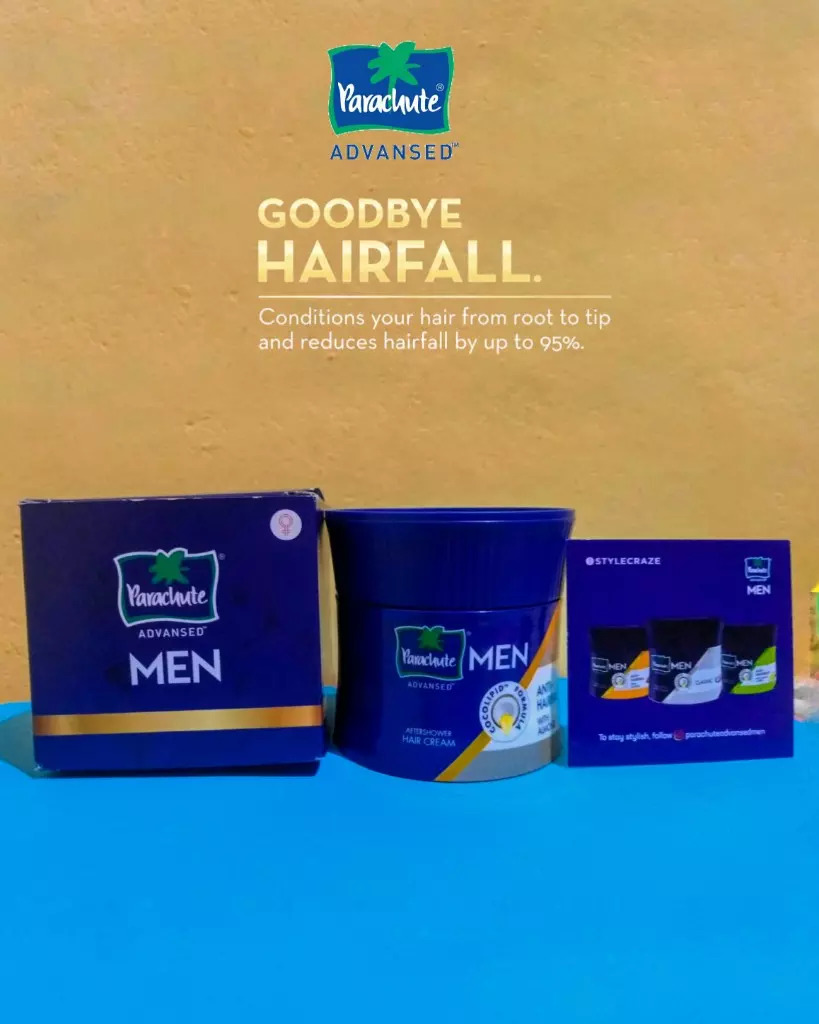 Parachute Advansed Men Anti Hairfall Hair Cream, With Almond Oil
