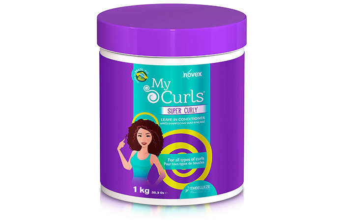NOVEX My Curls Super Curly Deep LEAVE IN Conditioner - 35 oz. - Defines Curls - Controls Volume - Reduces Frizz - Adds Softness - For All Curly Hair Types