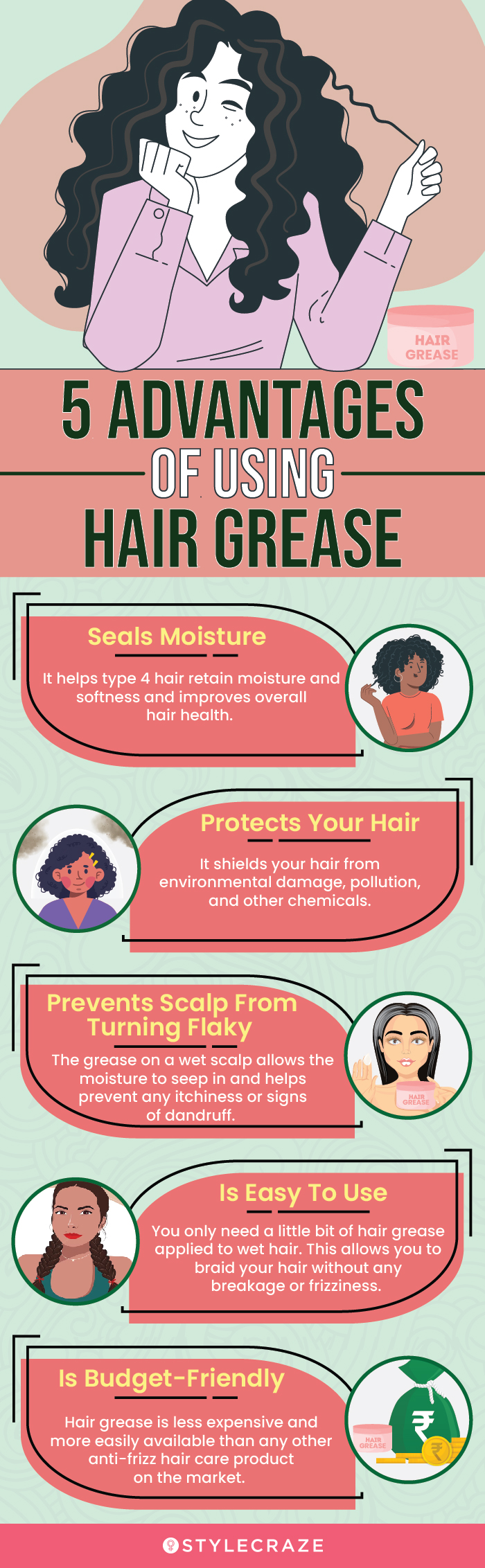 5 advantages of using hair grease (infographic)