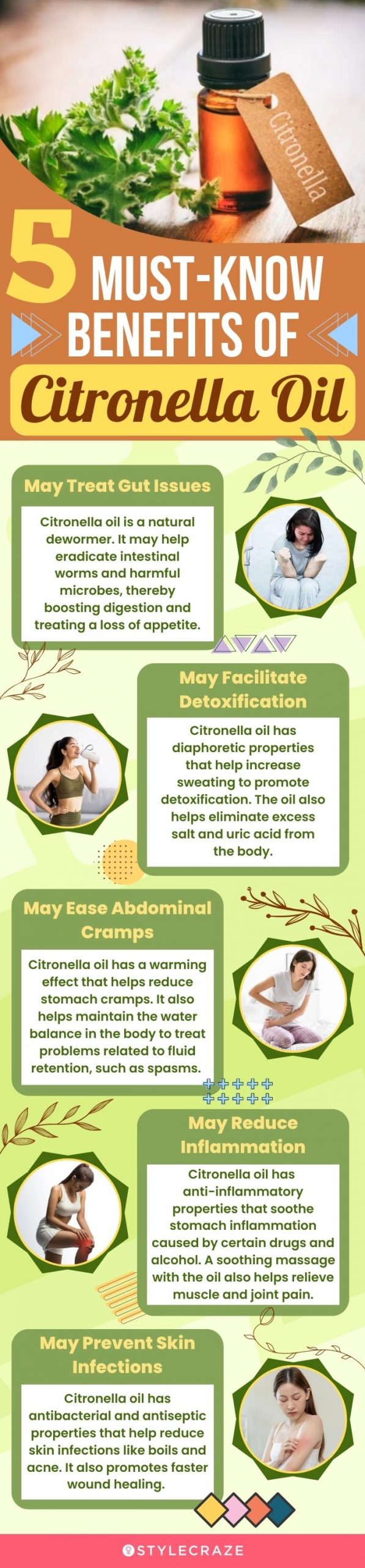 5 must-know benefits of citronella oil (infographic)