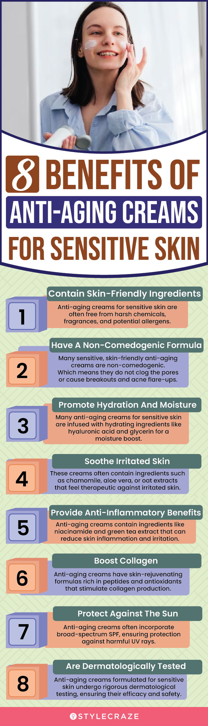 8 Benefits Of Anti-Aging Creams For Sensitive Skin (infographic)