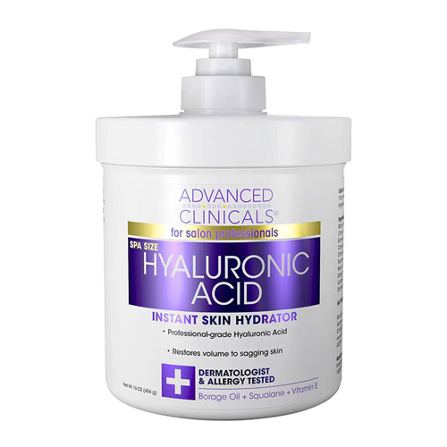 Advanced Clinicals Hyaluronic Acid Cream Moisturizer Skin Care Lotion For Face