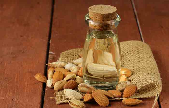 Almond oil may help tighten neck skin