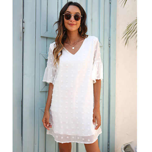 Blooming Jelly Womens White Dresses