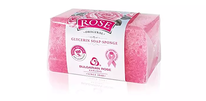 Bulgarian Rose Karlovo Glycerin Soap - Sponge 