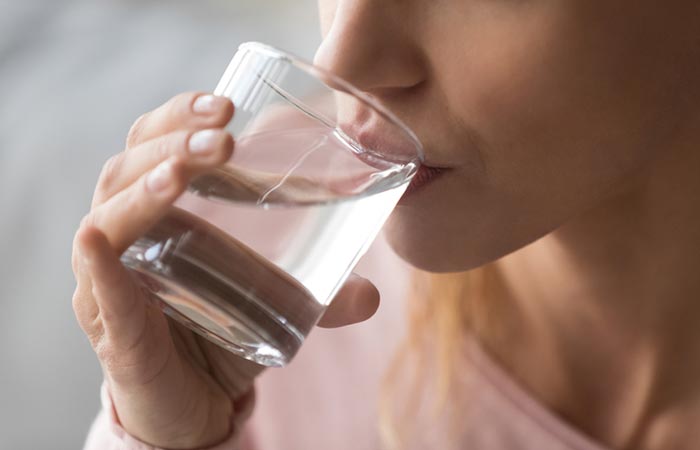 Woman drinking water