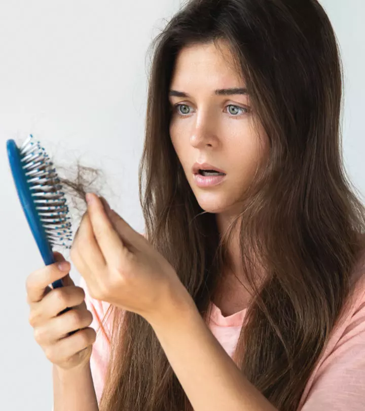 Woman Suffering Androgenic Alopecia