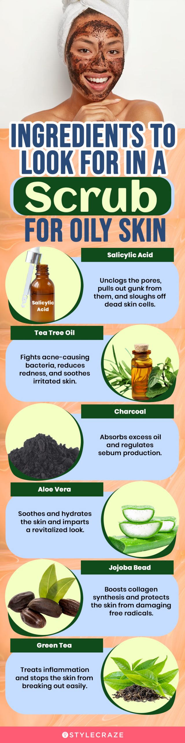 Ingredients To Look In A Scrub For Oily Skin(infographic)