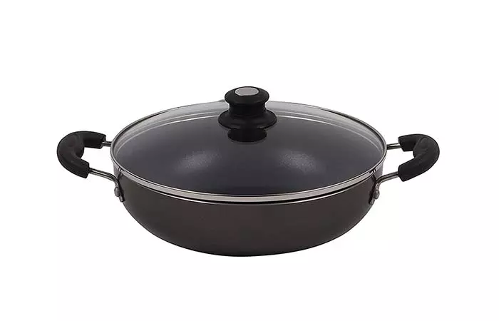 Lifelong Non-Stick Kadai With Glass Lid