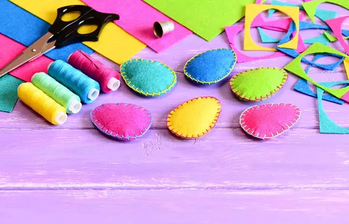 Multi-Colored Felt Easter Eggs