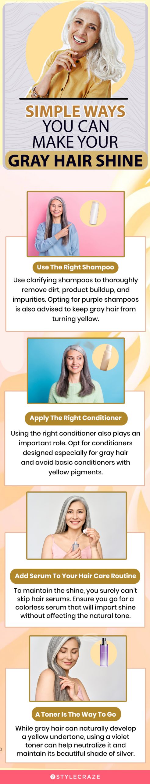 simple ways you can make your gray hair shine (infographic)