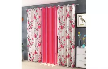 Soulful Creations Polyester Floral Door Curtain