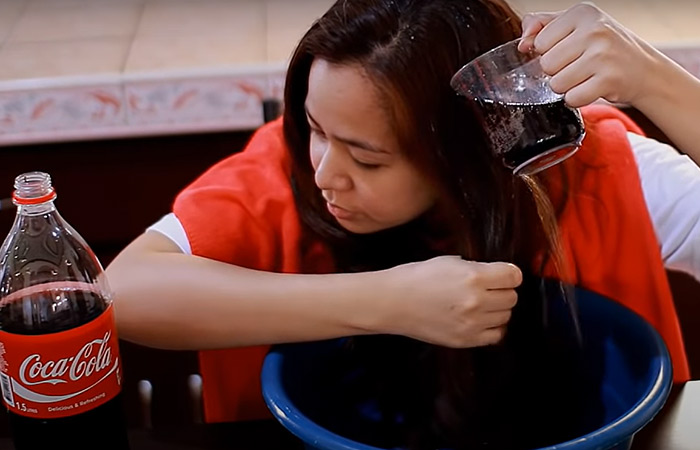 Wash your hair with coke step 2