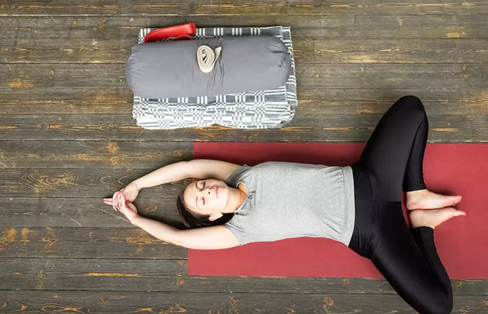 Supta baddha konasana to lose weight