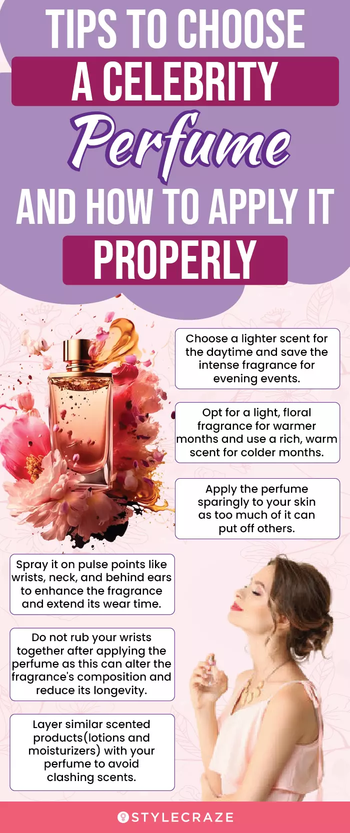 Tips To Choose A Celebrity Perfume And How To Apply It Properly(infographic)