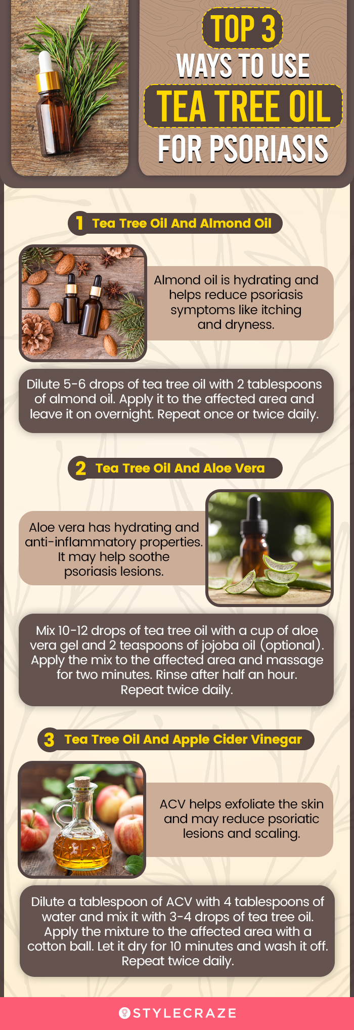 top 3 ways to use tea tree oil for psoriasis (infographic)
