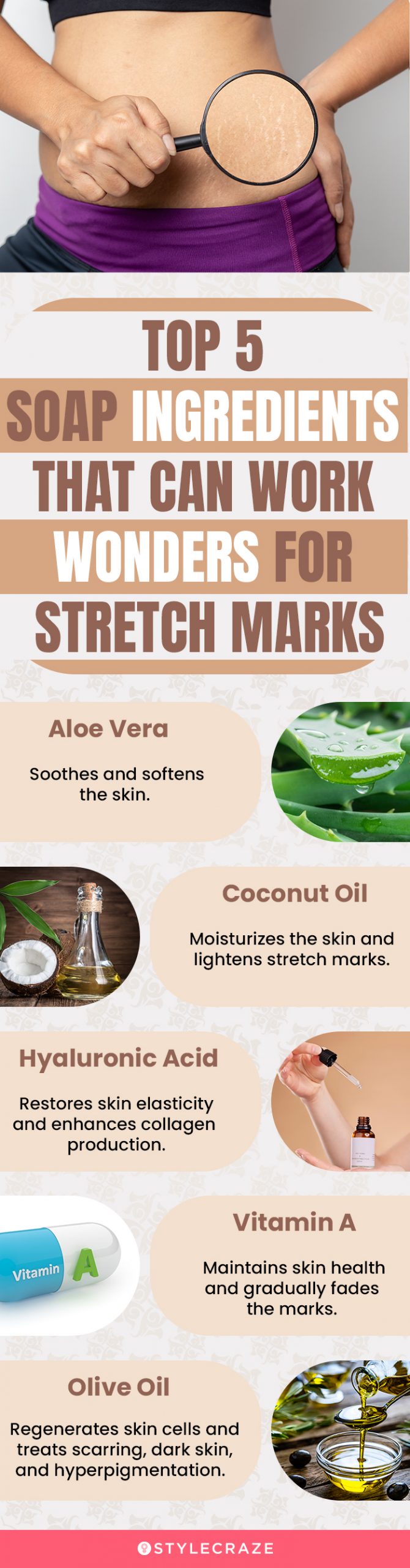 Top 5 Soap Ingredients That Can Work Wonders For Stretch Marks (infographic)